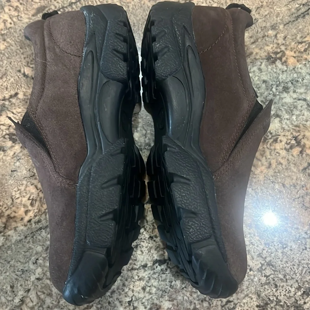 Brown Suede Slip-On Loafers with Durable Rubber Sole